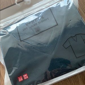 V-NECK dry color T-SHIRT Dark Green #59